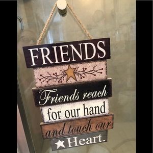 Friendship decor hanging sign